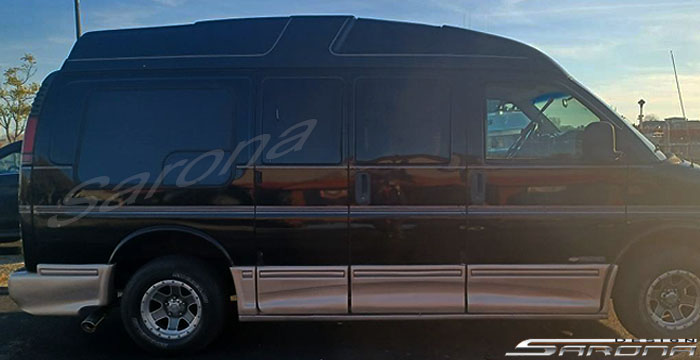 Custom Chevy Express Van  Short Wheel Base Side Skirts (1996 - 2024) - $1690.00 (Part #CH-029-SS)